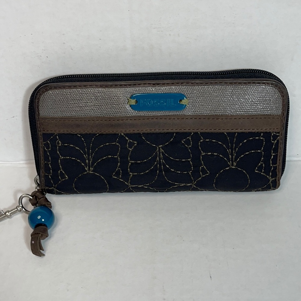Fossil Key-Per quilted wallet